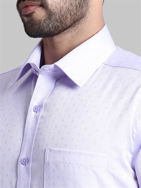 Park Avenue Men Purple Structured Regular Fit Cotton Formal Shirt ...