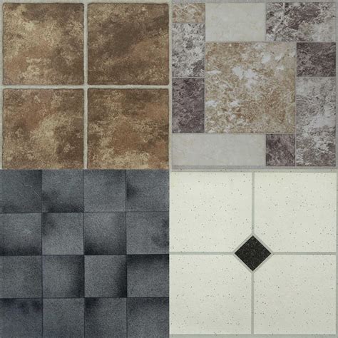 Large Self Adhesive Vinyl Floor Tiles | Marble Design | Kitchen and ...
