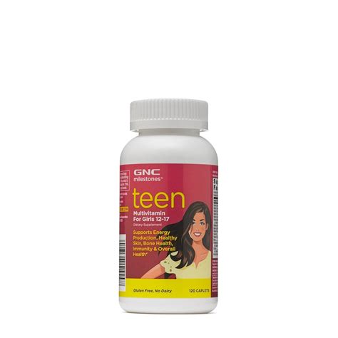 GNC milestones Teen - Multivitamin For Girls 12-17 (120 Caplets ...