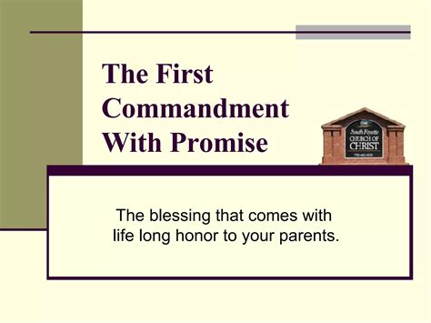 The First Commandment With Promise | PPS | Christianity | Religion ...