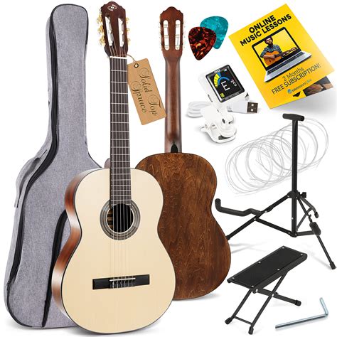 Buy Pyle 6 Classical Acoustic Guitar w/Gig Bag, Tuner, Nylon Strings ...