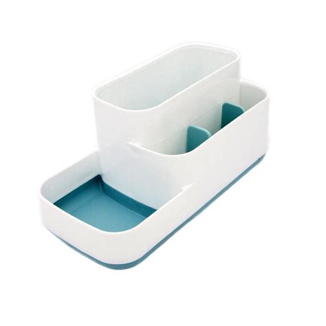 5 Compartment Bathroom Caddy (White & Blue) – EZ Life