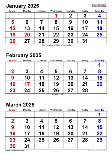 Quarterly Calendar 2025 Printable Free | Calendars 2025