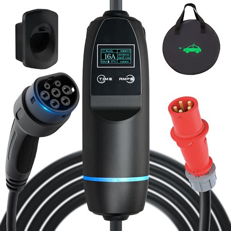 Level 2 Type 2 Portable EV Charger For All Type2 EVs With 5pin CEE Plug（6-32A 3 Phase MAX 22Kw）