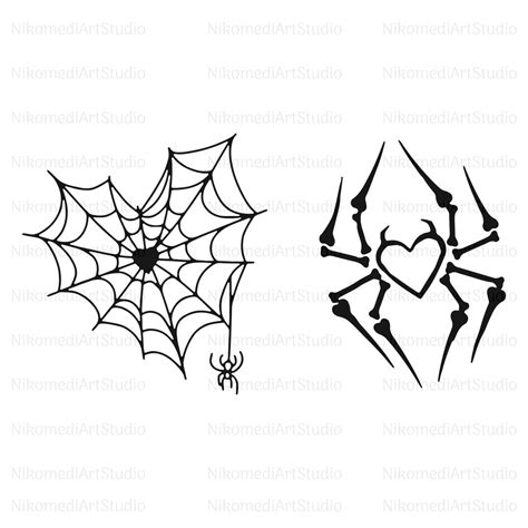 Spider Web Heart SVG Files, Spider Svg, Spider Web Svg, Heart Svg ...