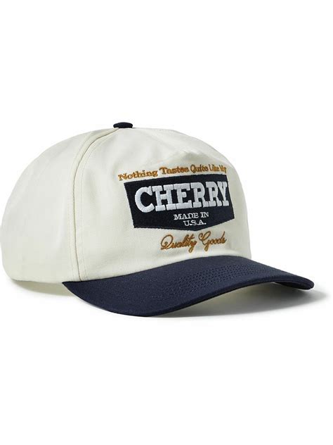 CHERRY LA - Logo-Embroidered Colour-Block Cotton-Twill Baseball Cap ...