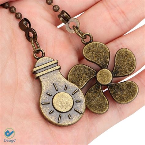 Buy Deago 6PCS 12 Inch Ceiling Fan Pull Chain Extender Pull Chains ...