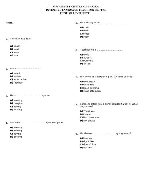 Image result for English Level Test