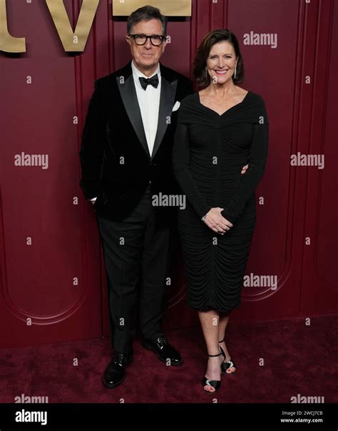 (L-R) Stephen Colbert and Evelyn McGee-Colbert at the Apple TV+'s ...