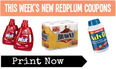 New Redplum Coupons | Brawny, Wisk, Advil & More :: Southern Savers