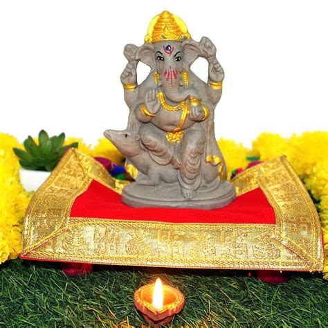 Buy Kumhart Eco-Friendly Clay Handcrafted Mud Mitti Earthenware Ganesh ...