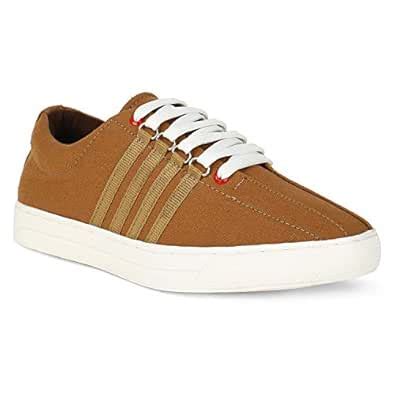 Lazard Khadim's Tan Casual Canvas Shoe Sneakers for Men (3361183 ...