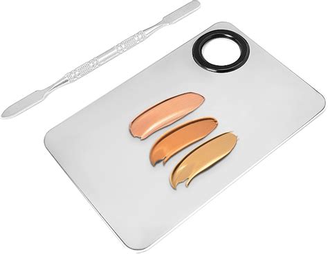 1pcs Makeup MixingPalette Set,Stainless Steel Cosmetic MakeupPalette ...