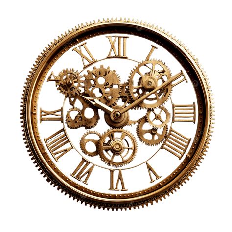 Steampunk Gear Clock, Steampunk Clock, Gear Clock, Vintage Clock PNG Transparent Image and ...