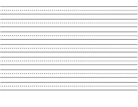 Printable Lined Paper For Kindergarten