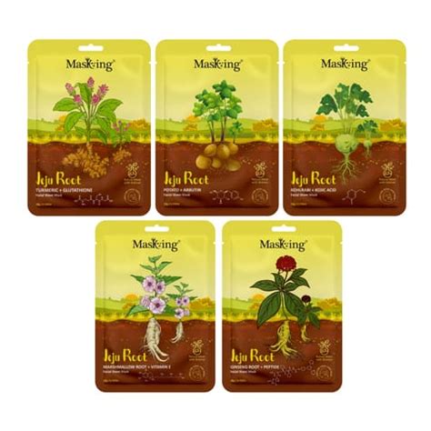 MasKing Jeju Root face sheet mask for skin Brightening & hydrating,men ...