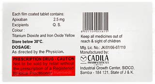Cadiquis 25 Mg Tablet 10 - Uses, Side Effects, Dosage, Price | Truemeds