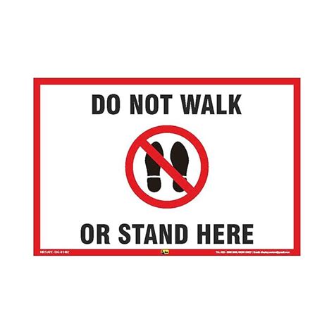 Mr. Safe - Do Not Walk or Stand Here Sign - Social Distance Sign in ...