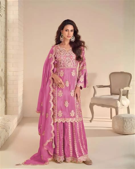 Real Shimmer Palazzo Suit – Ethnic House