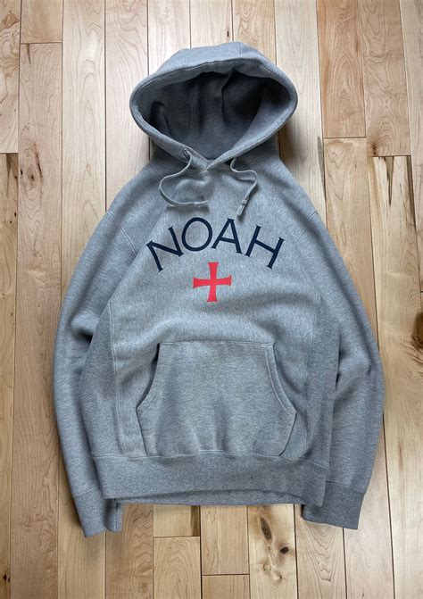 Noah Cross Logo Hooded Heather Grey Hoodie – Alex Maxamenko