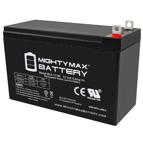 Buy ML9-12NB -12 Volt 9 AH, Nut and Bolt (NB) Terminal, Rechargeable ...