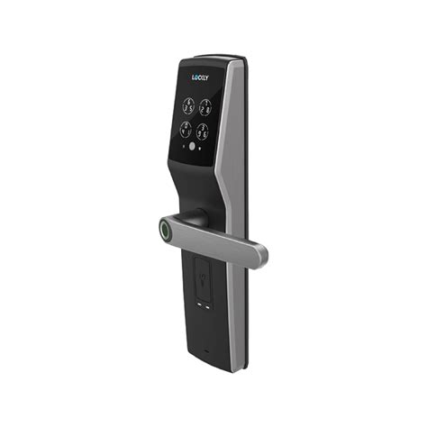 Lockly Space Grey Secure Lux Smart Mortise Lock with 3D Fingerprint ...