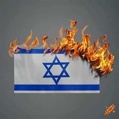 Protest against burning israeli flag on Craiyon