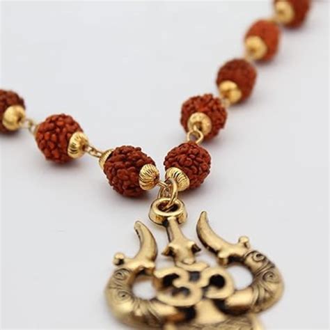 Om Shiva Trishul Rudraksha Necklace – Mantraa