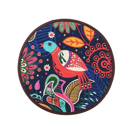 Buy MonaB Set of 2 Printed Round Placemats| 12 IN | PP-111