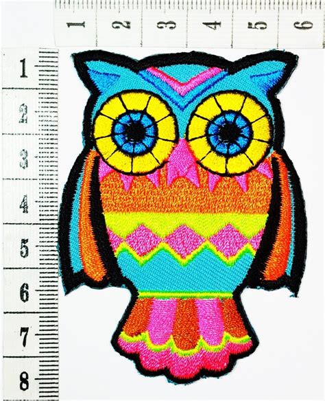 Cute Owl Bird Patch Cartoon Children Kids Embroidered Iron Patch/Sew On ...