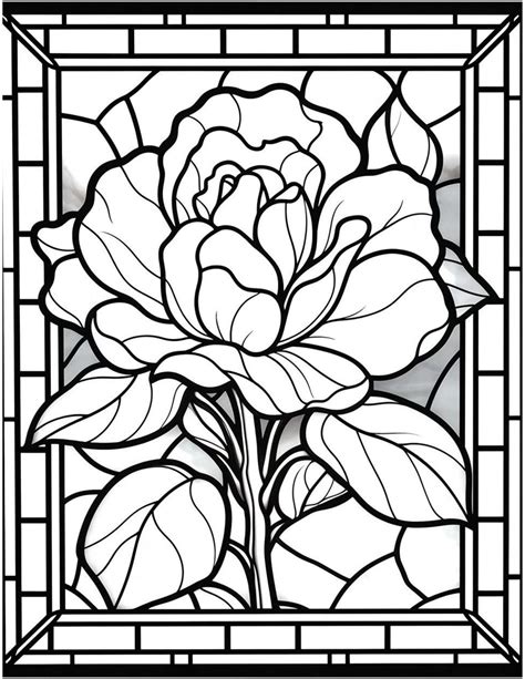 Stained Glass Coloring Pages For Adults