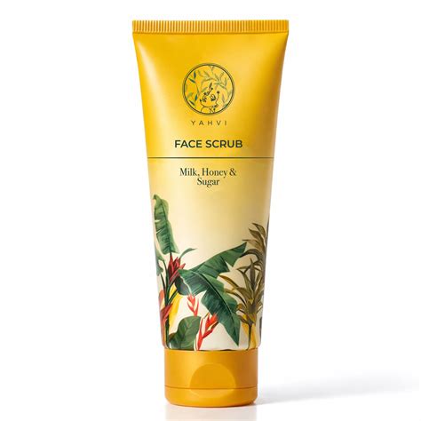 Yahvi Milk & Honey Face Scrub |Natural Sugar Exfoliation for Soft Skin
