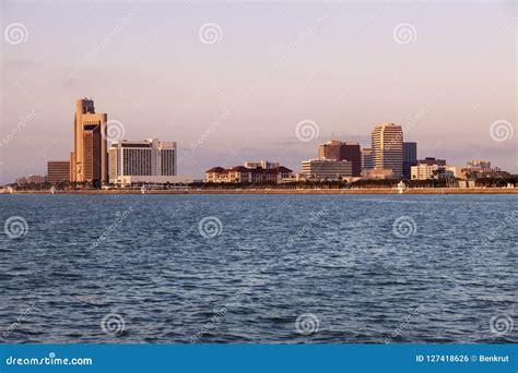 Panorama Of Corpus Christi At Sunrise Royalty-Free Stock Photography ...