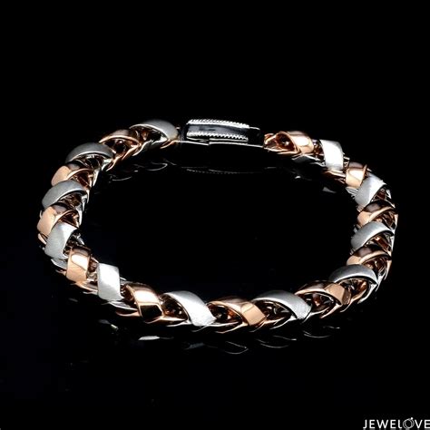 Buy Heavy Platinum & Gold Bracelet for Men JL PTB 641-RG | Certified by ...
