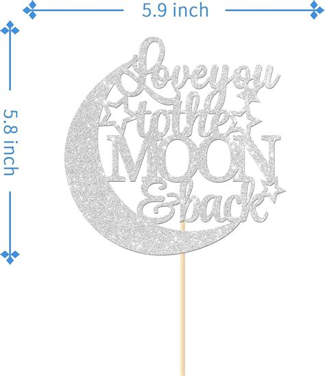 Buy Love You to The Moon and Back Cake Topper, Bridal Shower Theme ...