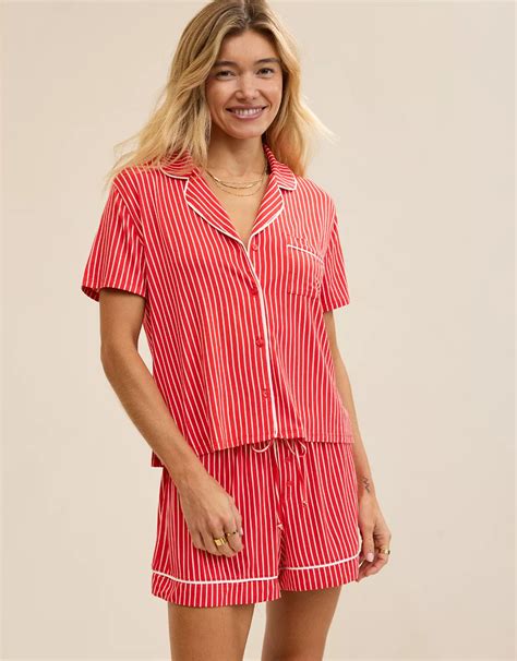 Aerie Real Soft® Piping PJ Set | Aerie