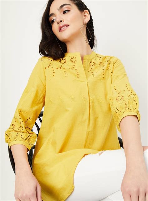 Buy Women Schiffli Detail Tunic Online at just Rs. 899.0 ...