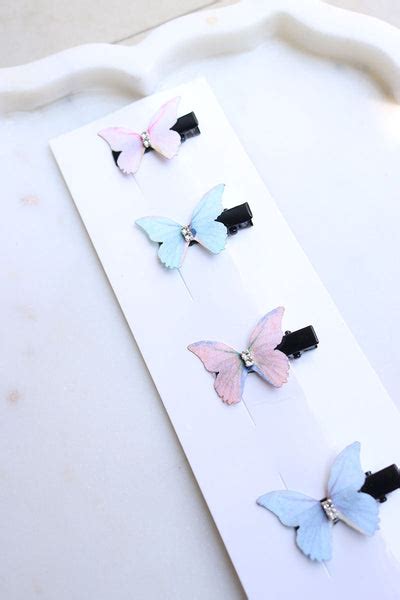 Pastel Butterfly Set of 6 Alligator Clips – zahana