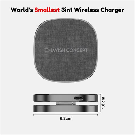 Smallest 3in1 Magsafe Wireless Charger, For iPhones, Airpods & iWatch