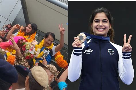 WATCH: Manu Bhaker receives hero's welcome after landing in India ...