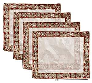 Kuber Industries Carry Design 3" inch Tranasparent PVC Saree Cover ...