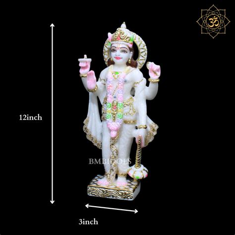 Vishnu Lakshmi Marble Murti in Standing Posture in Makrana Marble ...