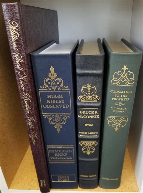 4 Eborn Books Leather Books: 1) Bruce R. McConkie (Horne), 2) Hugh ...