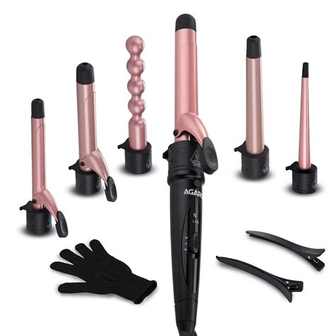 AGARO HS1707 6-in-1 Multi Hair Styler, Curling Wand Set, Instant Heat ...