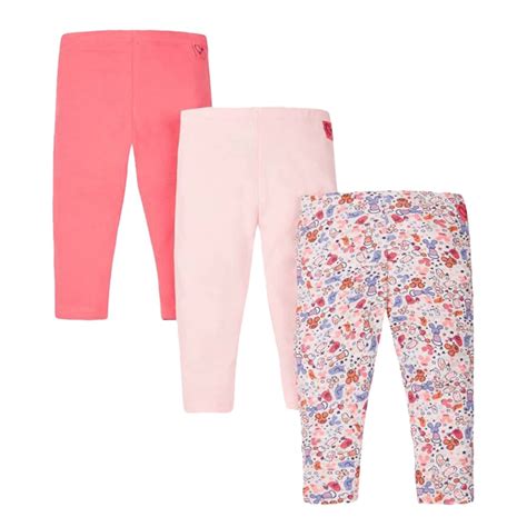 Buy Mothercare Girls' Leggings (Pack of 3) (52051225006_2-3 Years_Pink ...