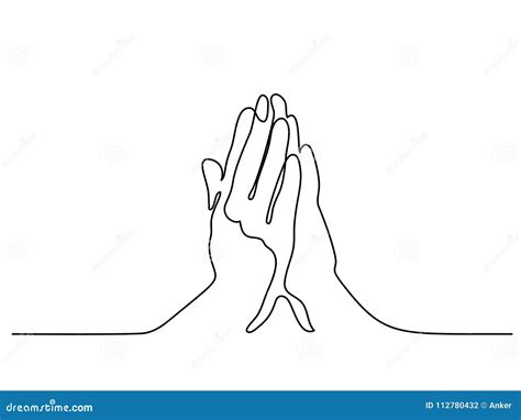 Praying Hands Line Drawing