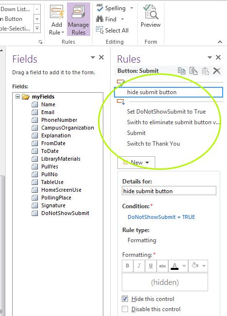 InfoPath Form Add Submit Button 的图像结果