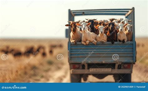Group of Goats Being Transported To Safety in a Rescue Operation ...