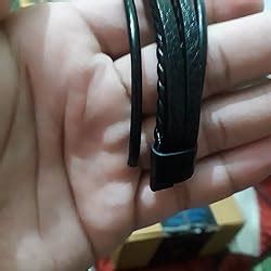 Yellow Chimes Bracelets for Men and Boys Black Leather Bracelet for Men ...