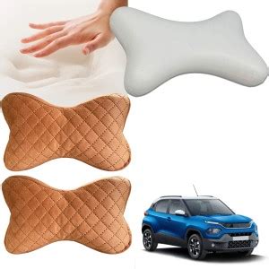 PEEPS STORE Brown Leatherite Car Pillow Cushion for Tata Price in India ...